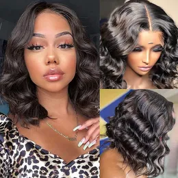 Accessori per capelli Curly Sintetico Simulazione anteriore con parrucca anteriore simulazione Human Hair Wigs Parte di mezzo perruques per donne nere 14 ~ 26 Inchesrxl22