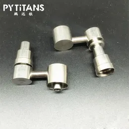 Rökning Tillbehör Titan Nails Side Arm 4 i 1 Domeless Nail med Titianium 10 / 14mm Dabber Fog för glas