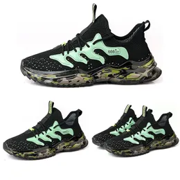 Billigare utomhus löparskor män kvinnor svart grön grå mörkblå mode mens tränare kvinna sport sneakers walking löpare sko