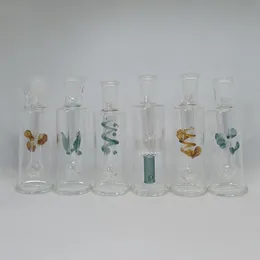 Mini Glass Oil Burner Bong Hosah 10mm Female Joint 6 Typer R￶kning Vatten Bongs f￶r att br￤nna torr ￶rt Tobak Dab Rigs Transparenta Portbale Pipes