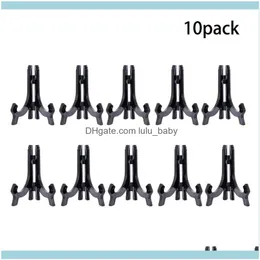 Biżuteria opakowań 10PCS/zestaw szablotów akrylowych wyświetlacza stojaki na talerz ramy Uchwyt ramy biżuterii rękodzieło stojak na sztućce czarne 6,5 cali