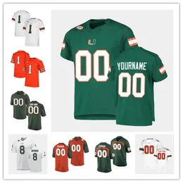 NCAA Miami Hurricanes fotboll Jersey 93 Jabari Ismael 22 Thaddius Franklin, Jr. 52 Cleveland Reed, Jr. 41 Chase Smith 29 Isaiah Dunson 23 Te'Cory Couch 24 Kamren Kinchens