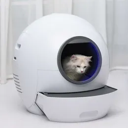 Tillbehör helt SV stängt avföring Cat kull Box Deodorant Shovel UV sterilisering WiFi Intelligent Automatisk Självrengöring Katter Toalett