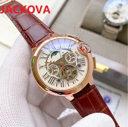 Все циферблаты работают мужские часы луна фаза механические автоматические наручные часы верхний бренд водонепроницаемый дизайнер DayDate Men Orologio di lusso наручные часы