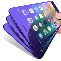 iPhone 14 Pro Max 13 Mini 12 11 XS XR X 8 7 6 Plus SE Anti Blue Protect 시력 9H 강화 유리 플림 보호 구부러진 프리미엄 커버 쉴드