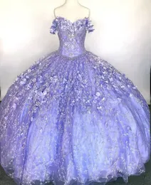 2022 Elegancki Robe de Bal Quinceanera Dresses Appliciqued Off the Ramię Sweet 16 Dress Pagewant Suknie Vestidos CG001