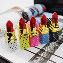 Lighter Lipstick Shaped Butane Cigarette Inflatable No Gas Flame Lady Lighters 5 colors For Smoking Pipes Kitchen Tool 2023