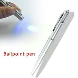 Ballpoint Pens Plastic Gel Pen Led Uv Light Money Counterfeit Tester Current N4n0
