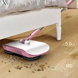 NOVITÀ Rosa Spazzatrice automatica a spinta manuale Ruota magica Nessuno strumento domestico elettrico Accessori per la pulizia della casa Scopa pigra