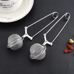 304 Rostfritt stål TEA INFUSER SPHERE MESH TEA Silit Kaffe ört Filter Diffusor Handle TEAS BALL