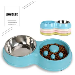 New Portable Pet Dog Feeding Food Bowls Puppy Slow Down Mangiare Feeder Dish Bowl Prevenire l'obesità Forniture per cani Dropshipping Bloa 210320