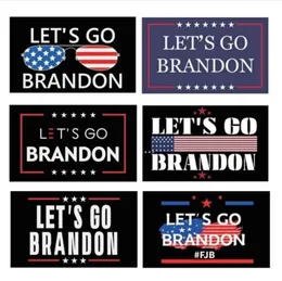 DHL New 3 * 5 FT Andiamo Brandon Flags Trump Election Flag Double Sided Presidential 150 * 90cm Commercio all'ingrosso