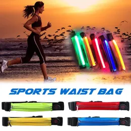 Borse da esterno Tasche sportive impermeabili luminose a LED Cintura di sicurezza riflettente elastica per la corsa notturna