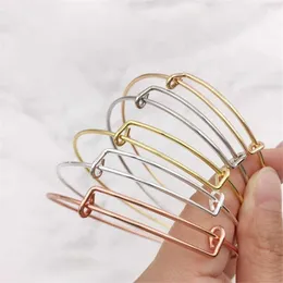 10pcs 70mm Adjustable Wire Blank Bangle Bracelet Expandable Bangle Bracelet for Handmade Jewelry Diy Bracelet Making Accessories Q0719