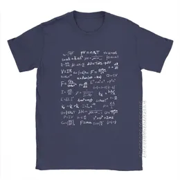 Fysik ekvation vetenskap t-shirt män matte nörd manlig t-tröja rolig grundläggande tees crew neck ren bomull kläder sommar t-shirts 210707