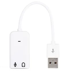 Fabriksförsörjning Lågpris Audio Sound Card Adapter 7.1 Extern USB virtuell kanal med kabel