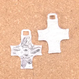 22pcs Antique Silver Bronze Plated cross ocean lobster Charms Pendant DIY Necklace Bracelet Bangle Findings 34*26mm