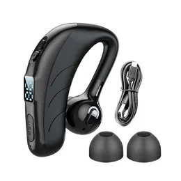 Bluetooth 5.0 Słuchawki pojedyncze ucho bezprzewodowe szum słuchawki Anulując z mikrofonem komórki bez użycia halentynowych systemu słuchawkowego z cyfrowym wyświetlaczem LED z LED wyświetlacz