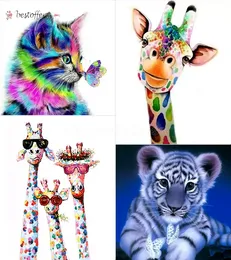 4-pacote diy pintura de diamante, 5d resina brilhante animal arte pinturas kits para adultos e crianças, pendurado na parede como decoração de escritório de loja de casa bdc13