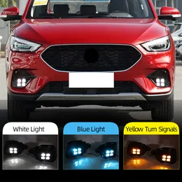 2 adet Araba LED DRL Gündüz Çalışan Işıklar Mg ZS 2020 2021 Sis Lambası için Sinyal Lambası Dönüşü