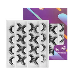 Handmade Natural Thick Faux Mink False Eyelashes 12 Pairs Set Soft Crisscross Fake Lashes Extensions Eye Makeup Accessory Pestanas Postizas De Vison