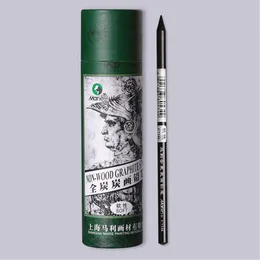 Maries C7346 6/12/24Pcs Charcoal Pencil Set Black Soft All Carbon Refill Pen Soft Sketching Drawing Pencil For Art Students- 12pcs