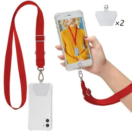 Paski do telefonów komórkowych Charms Uniwersalny pasek mobilny Regulowany Nylon Neck Cord Smycz do smartfona Zdejmowane Easy-Install Safety Tether Ha