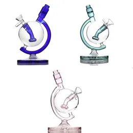 Globo estilo Vidro Bong Hookahs Dab Rig Tubulações de Água 5.7inches Recycler Bubbler com tigela de vidro tubo de óleo