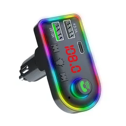 F8 car bluetooth 5.0 FM transmitter 3.1A USB Fast Charger Wireless Handsfree Audio Receiver kit Disk/TF card MP3 player with PD Charger