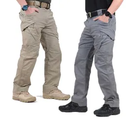 Męskie spodnie miejskie Męskie Mężczyzna Multi Kieszenie Cargo Wojskowe walki Bawełniane Khaki Black Pant Swat Army Casual Spodnie Hike