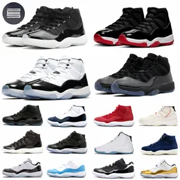 With Box Jumpman 11s mens basketball shoes Jubilee concord high low 45 bred cap and gown gym red 11 men women sports sneakers Space Jam University Blue gamma 36-47