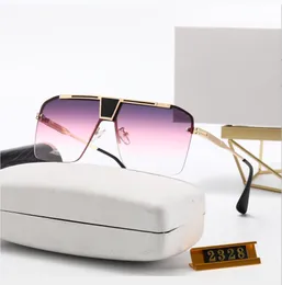 Ponadgabarytowe okulary przeciwsłoneczne z goglami dla kobiet 2021 Semi-Rimless Gradient Siamese Lens okulary przeciwsłoneczne Outdoor Men Driving Windproof UV