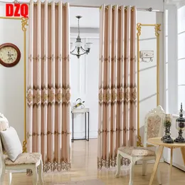 Curtain & Drapes High-precision Embroidery European Style Curtains Luxury Left And Right Biparting Open For Living Dining Room Bedroom