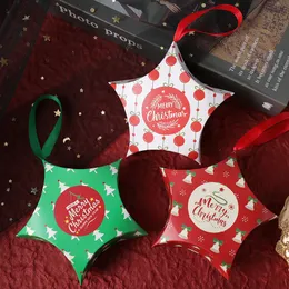 Boże Narodzenie Candy Pudełko Xmas Star Gift Boxes Papier Gwiazdy Gifts Pakowana torba Creative Christmas Dekoracje CYGY113