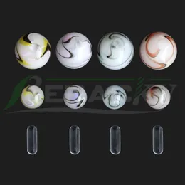 Perle di slurper del fumo di vetro di Beracky Set con set di pillole in marmo massiccio da 22mm 14mm per slurpers Quartz Banger Nails Water Bongs DAB rigs
