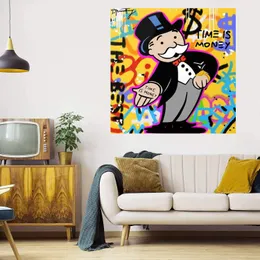 Alec Monopoly Time Money Large Oil Painting On Canvas Home Decor Handcrafts /HD Print Wall Art Pictures Customization is acceptable 21062715
