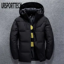 Ursporttechの冬のジャケットメンズ高品質熱厚いコート雪赤の黒パーカー男性の暖かいwhitwartwork whiteアヒルダウン男性211214