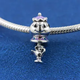 Gioielli di design Bracciale in argento 925 con ciondolo perline adatto a Pandora Lovely Potts ciondola braccialetti con diapositive perline Charms in stile europeo con perline di Murano