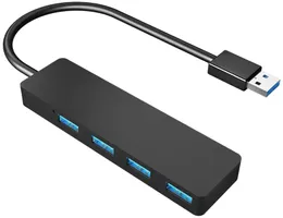 USB 3.0 4-Port-Hub-Adapter, ultradünn, leicht, kompatibel mit MacBook, MacBook Air/Pro/Mini, iMac, Surface Pro, MacPro, Windows-Laptops und Ultrabooks-Flash-Laufwerken