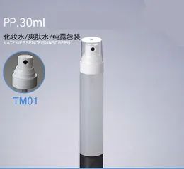 300pcs / set alto grau compõem e cuidados com a pele plástico fosco transparente 30ml 50ml pequena garrafa de frasco de pulverização vazia