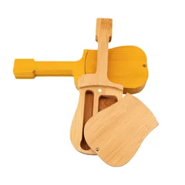 Piroga in legno di bambù naturale per fumatori One Hitter Pipes Scatola di immagazzinaggio per tabacco alle erbe secche Custodia portatile dal design innovativo Strumento protettivo per sigarette Alta qualità DHL gratuito