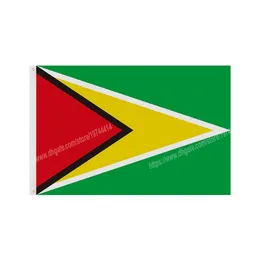 Flaga Guyana National Polyester Banner Latający 90 x 150 cm 3 * Flaga 5 stóp na całym świecie na całym świecie można dostosować