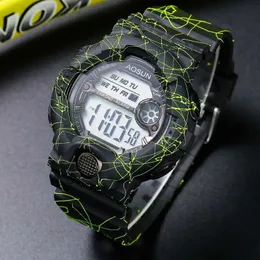 남성 시계 및 여성 시계, 야외 방수 및 안티 드롭 다기능 스포츠 전자 시계 트렌디 한 스트리트 시계 G1022