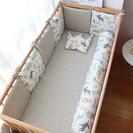 Baby Bed Bumper for Baby Baby Roomの装飾厚い柔らかいベビーベッドのための厚い柔らかいベビーベッドの保護具はコットンカバーの取り外し可能なクッション211025