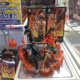 3 pçs/set Anime One Piece Brotherhood II Monkey D Luffy Portgas D Ace Sabo Figuras de ação em PVC brinquedos colecionáveis