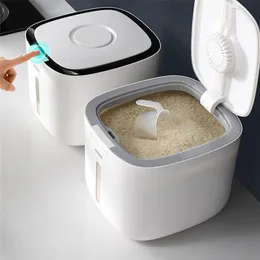 5KG Arroz Armazenamento Armazenamento Organização Cozinha Comida Caixa De Armazenamento Coleção Coleção Moisture à Prova Selado Caixa Doméstica 211110