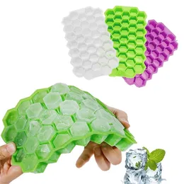 37 Cubes Ice Cube tools Tray Maker Mold Creative DIY Honeycomb Shape molds Ice-Cream Party Cold Drink Bar tool WLL481