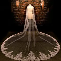 Bröllopslök Vit / Elfenben 5 meter Long Wedding Lace Edge Tillbehör Voile Cathedral Veil Velo de Novia