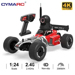 RC Car 35km / H High Speed ​​Controller Car Jy88 1/24 Samochód zdalnego sterowania z kamerą 4K Pilot-Control Automobile 211029