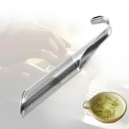 Kaffe Tea Tools Rostfritt Stålrör Design Strainer Infuser Touch Känsla Bra Hållare Verktyg Filter Sticks Kök Tillbehör RH38340